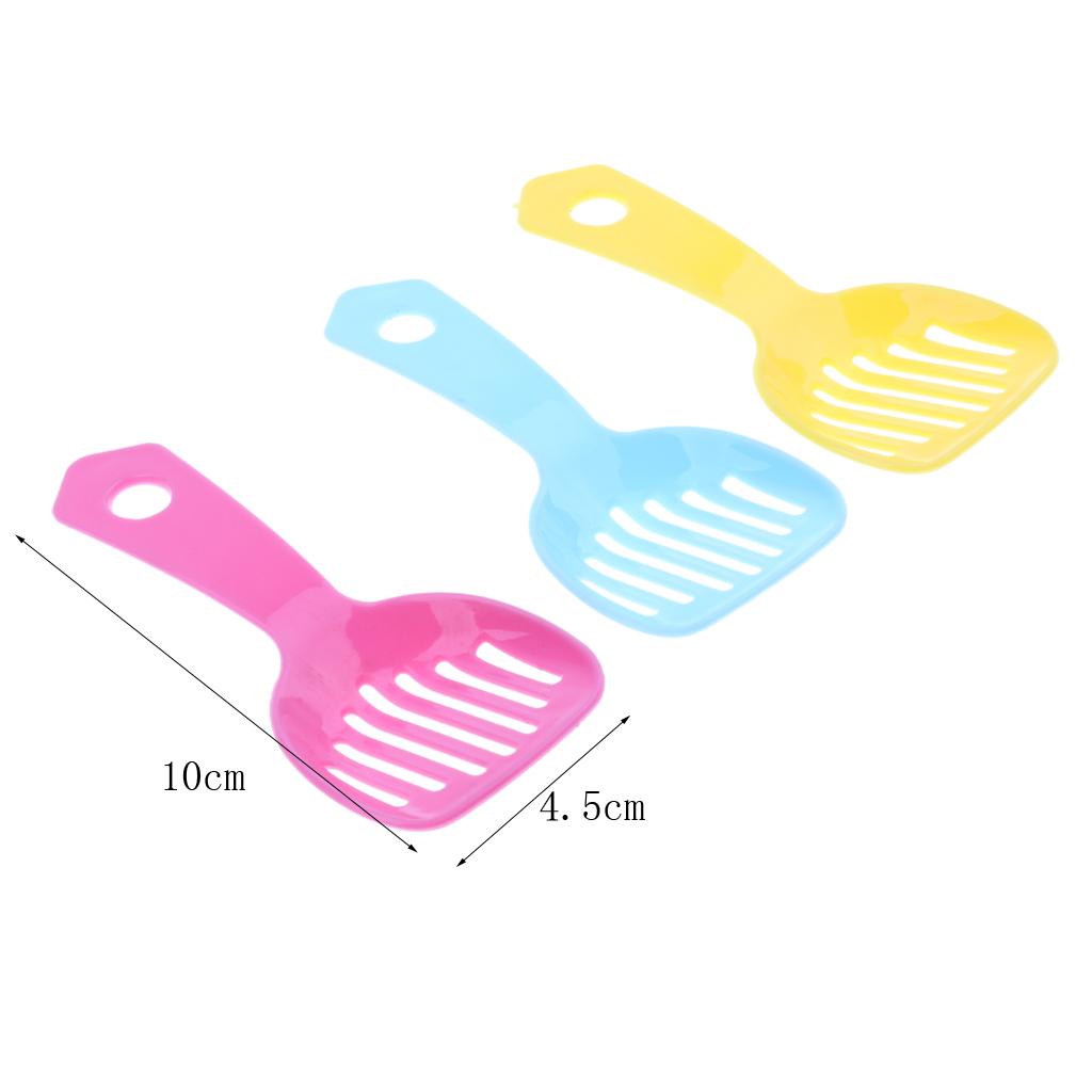 10 pcs Hamster Litter Shovel Hollow Bath er ， Size 10x4.5cm