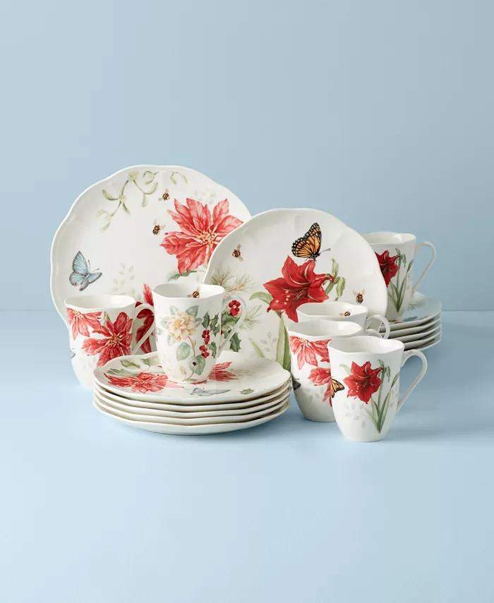 Lenox Butterfly Meadow Holiday 18-PC Dinnerware Set Service for 6