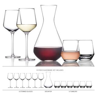 Wine Enthusiast 13-Piece Entertainment Glassware Set 744 01 05