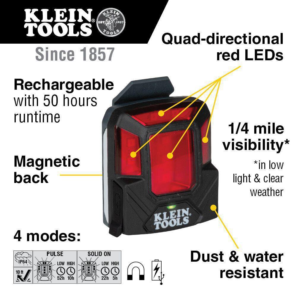 Klein Tools Rechargeable Safety Lamp with Magnet 56063