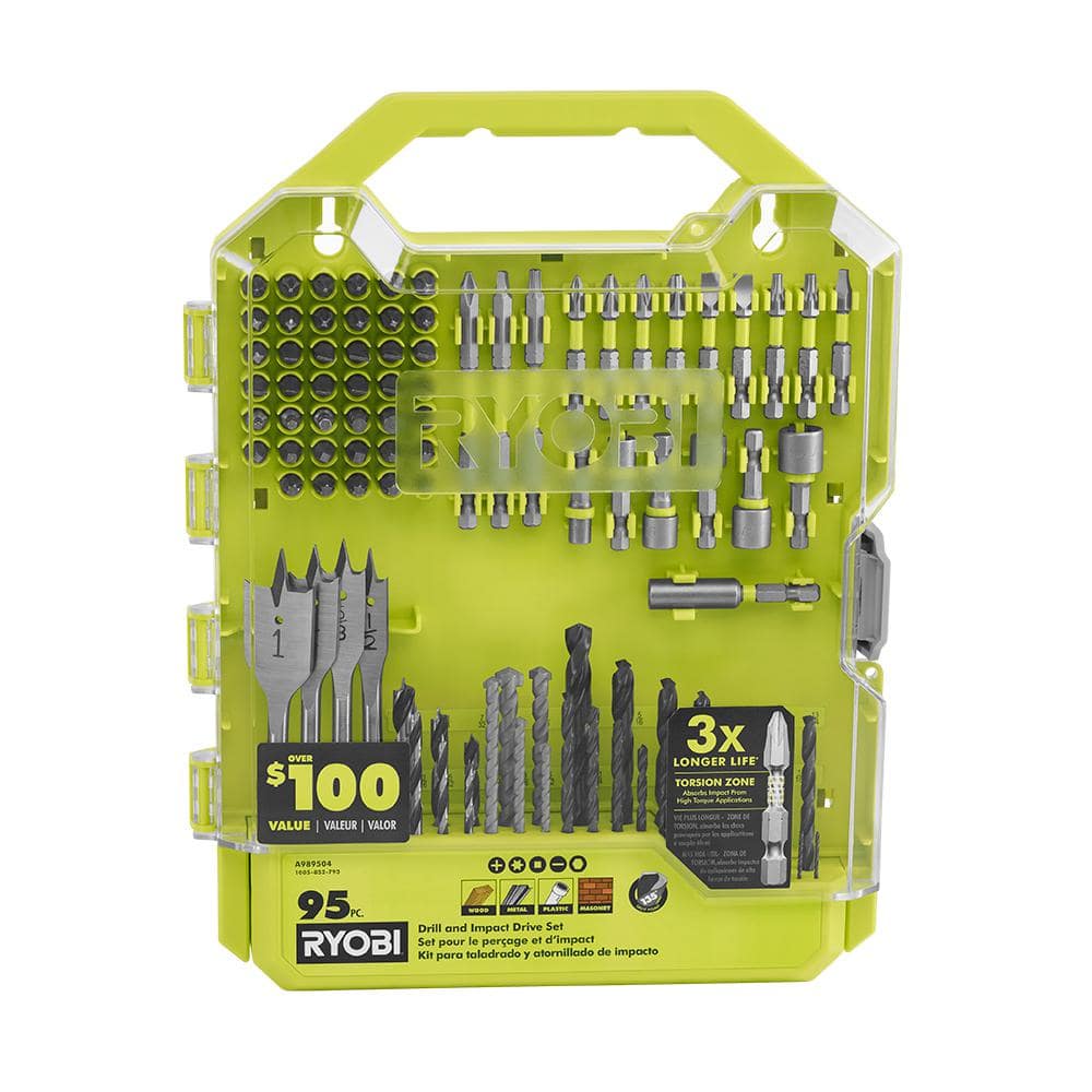 RYOBI Drill and Impact Drive Kit (95-Piece) A989504