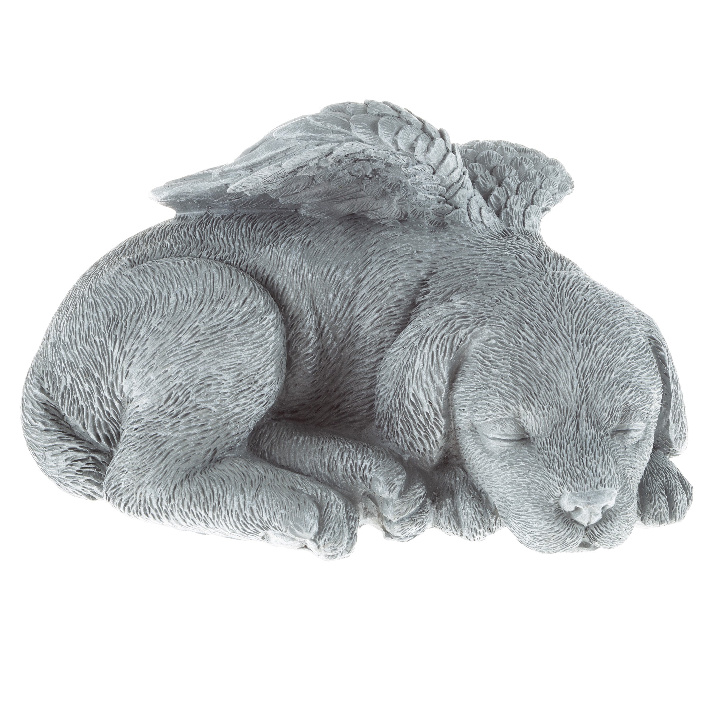 Pure Garden, Sleeping Angel Dog Pet Memorial Statue, Resin, Faux Stone Finish