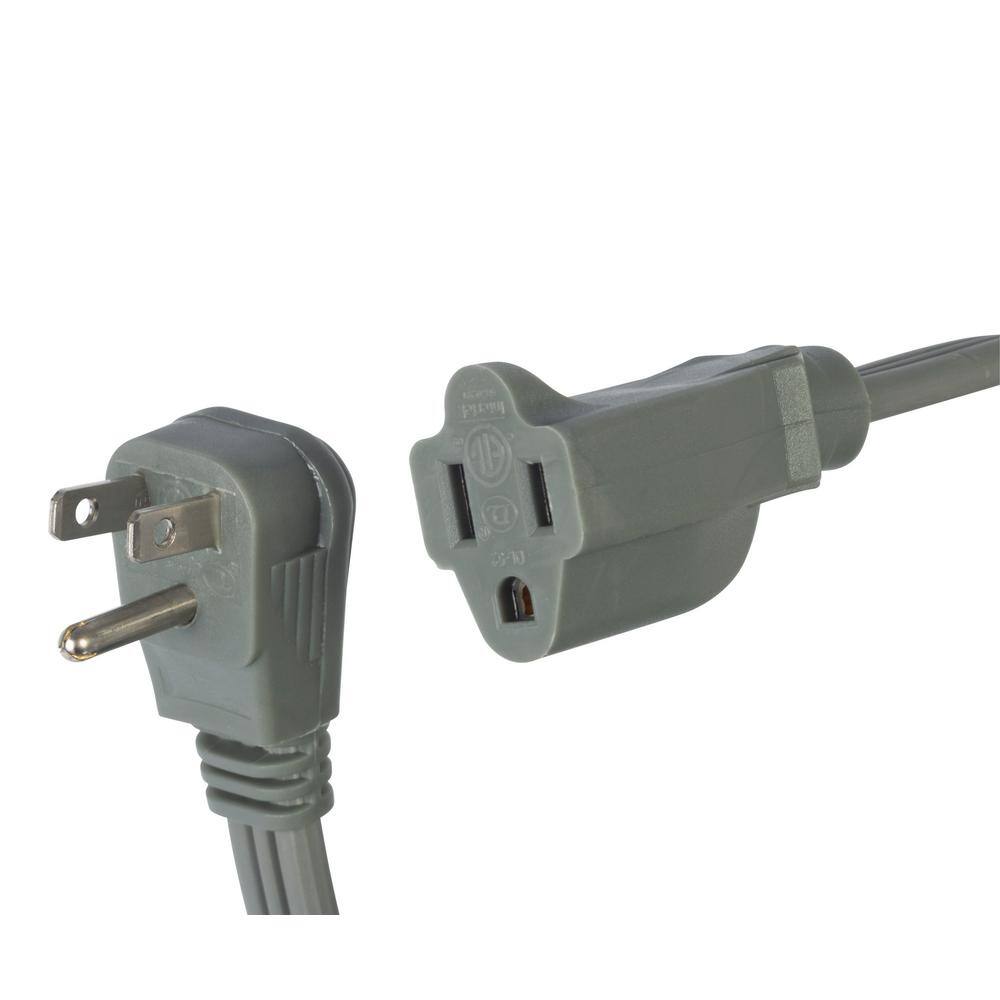 Bergen Industries 6 ft. 143 SPT-3 Wire Air ConditionerMajor Appliance Extension Cord with Right U-Ground Plug Gray BAC615143