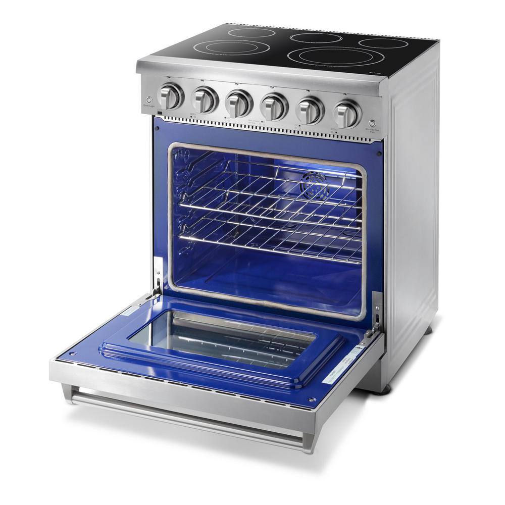 Thor Kitchen 30 in. 4.55 cu. ft. Single Oven Electric Range with Convection in Stainless Steel HRE3001