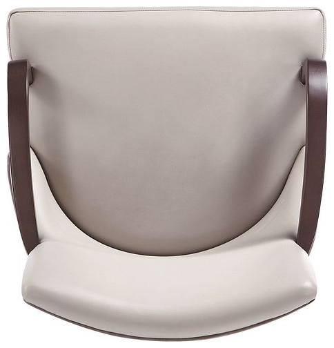 Shubert Faux Leather and Velvet Dining Armchair   Transitional   Dining Chairs   by Manhattan Comfort  Houzz