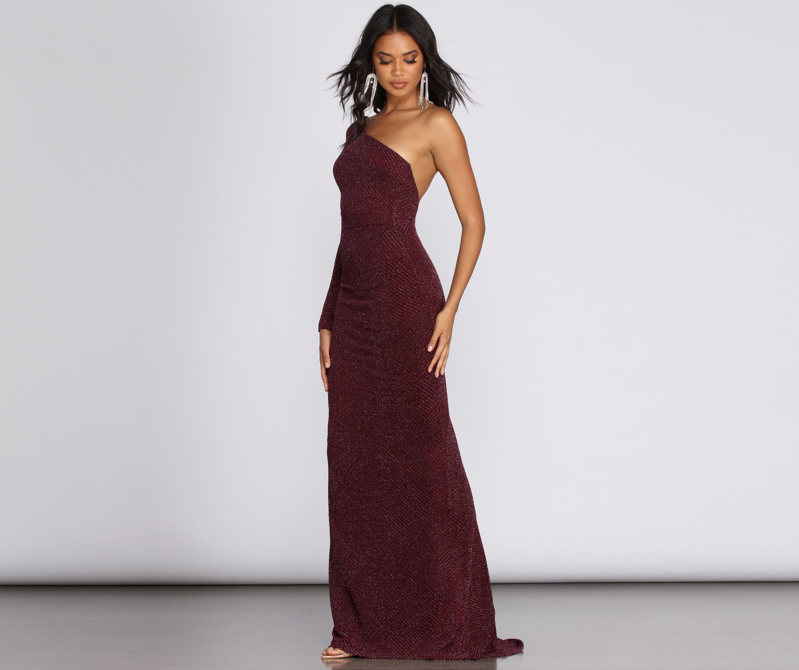 Brigitte Metallic Evening Gown