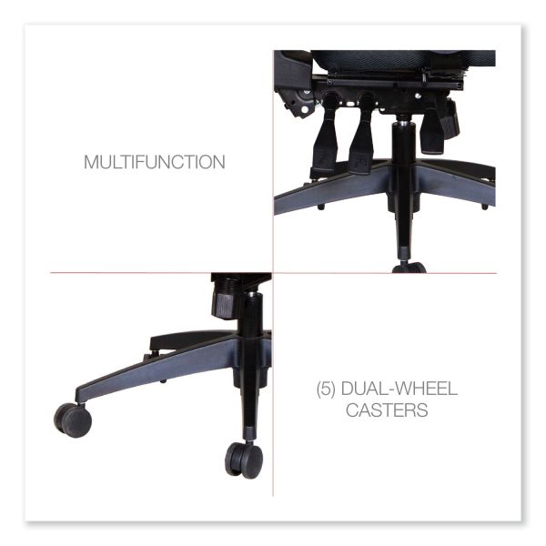 Alera Wrigley Series High Performance High-Back Multifunction Task Chair， Supports 275 lb， 18.7