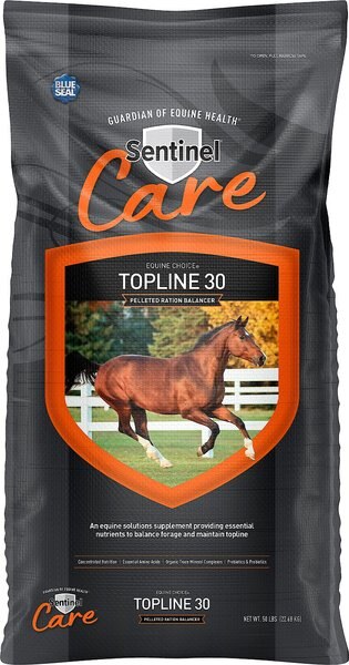 Blue Seal Sentinel Care Equine Choice Topline 30 Horse Food， 50-lb bag