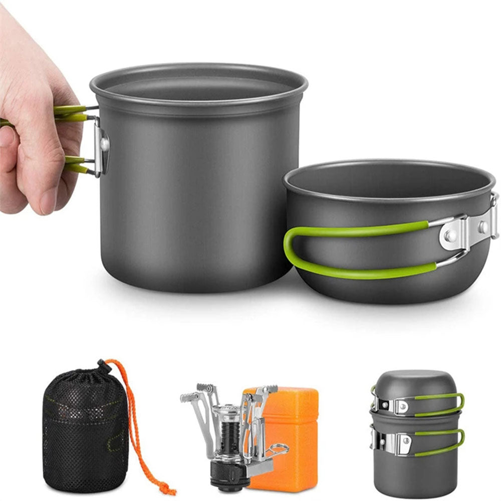 GIUGT Camping Supplies Camping Cookware Set Portable Camping Stove Camping Cooking Stove Carabiner Tank Stand Tripod For Backpacking, Outdoor Camping Excursions And Picnics