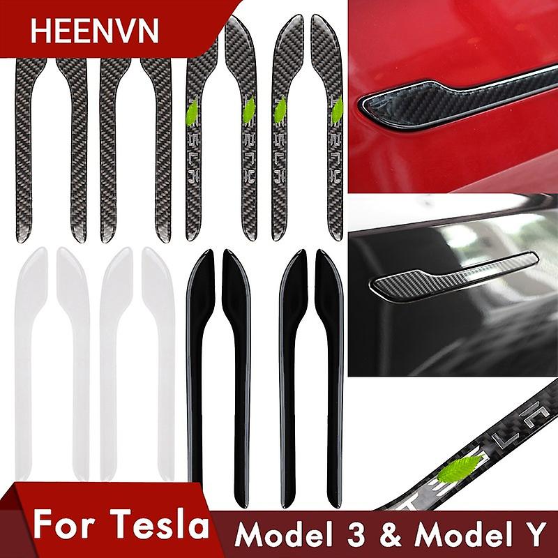 Born Pretty Xyzplus New Car Door Handle Wrap Cover For Tesla Model 3 2023 Accessories Carbon Fiber Abs Protector Sticker Model3 Model Y 2022