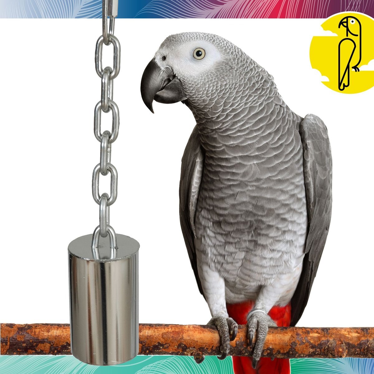 Caitec Featherland Paradise Stainless Steel Bell Bird Toy