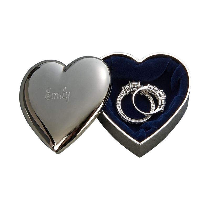 2.5 Gray and Silver Unique Heart-Shaped Jewelry Box