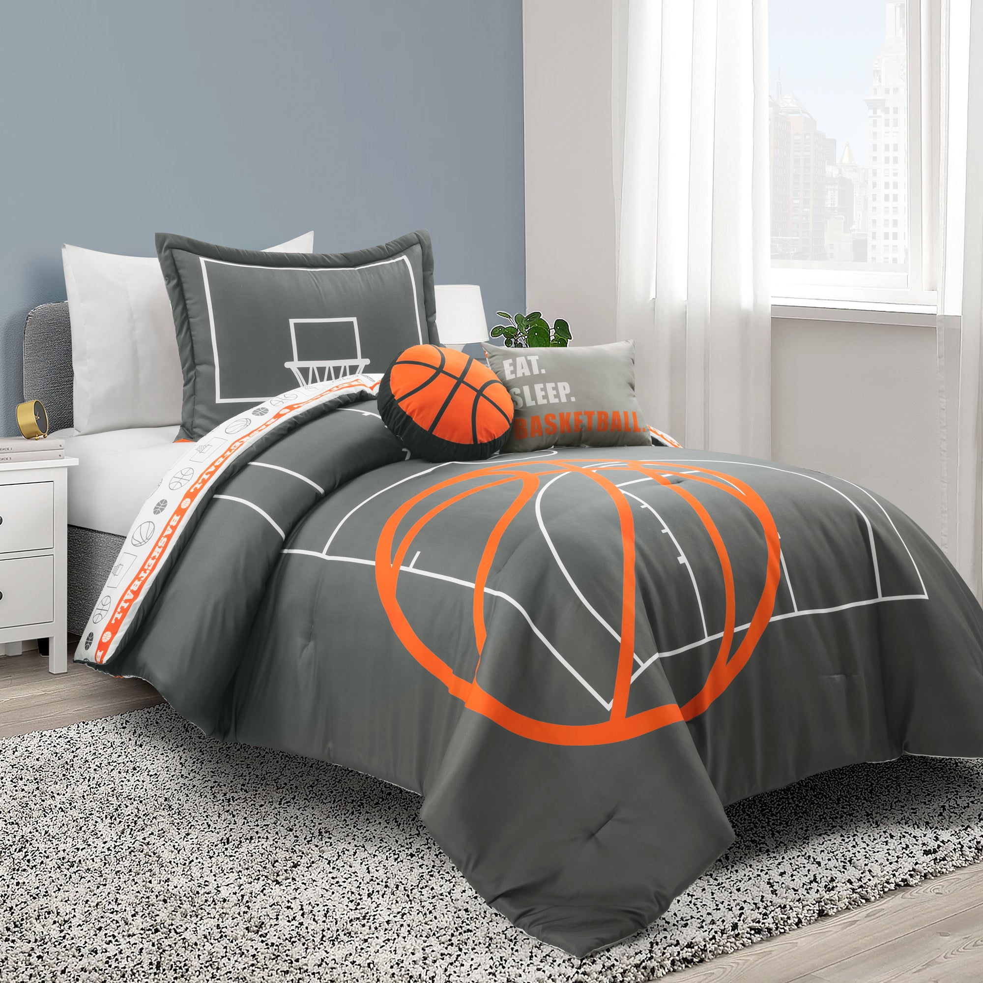 Basketball Game Reversible Comforter Set