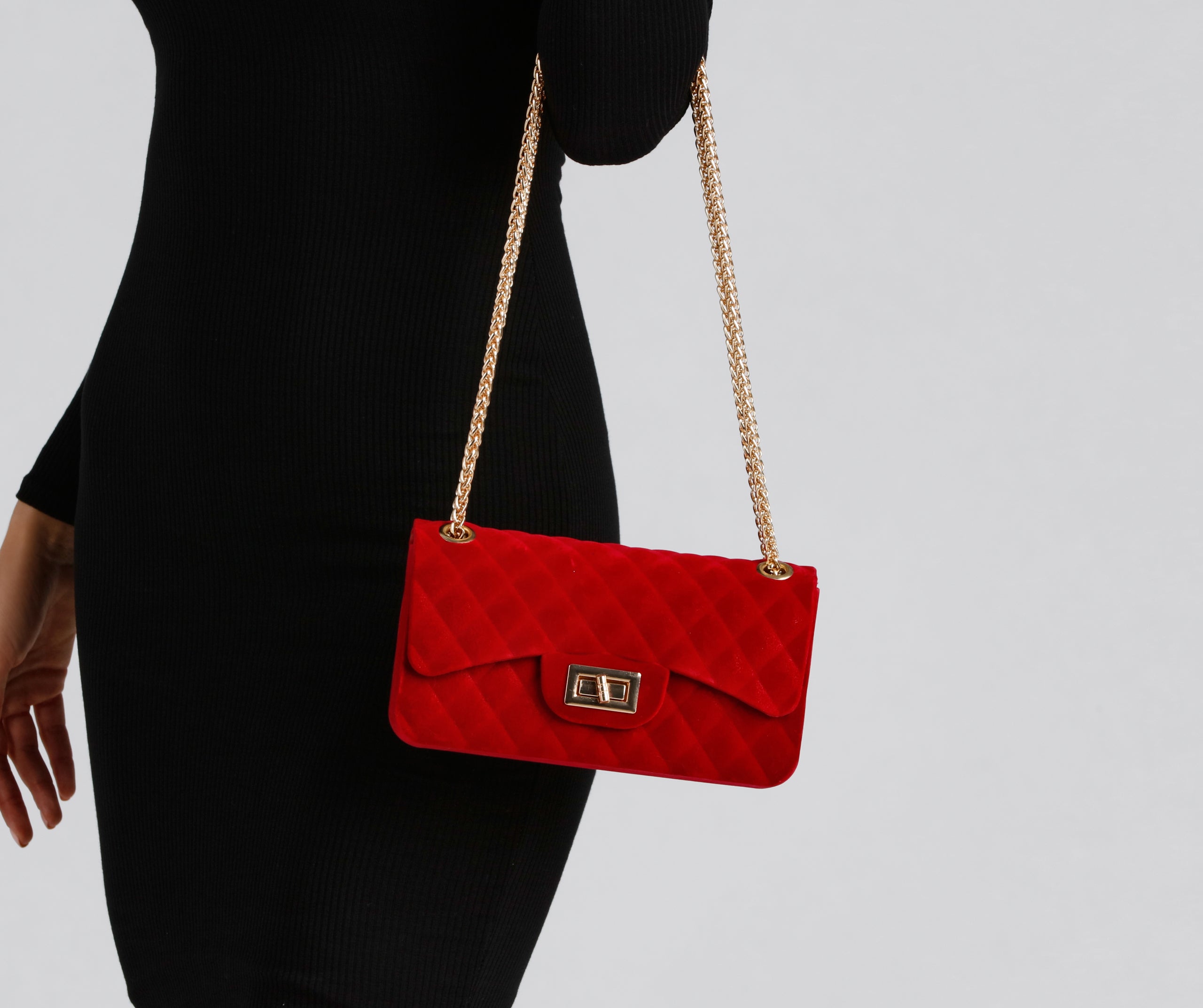 Luxe Vibes Velvet Crossbody Purse