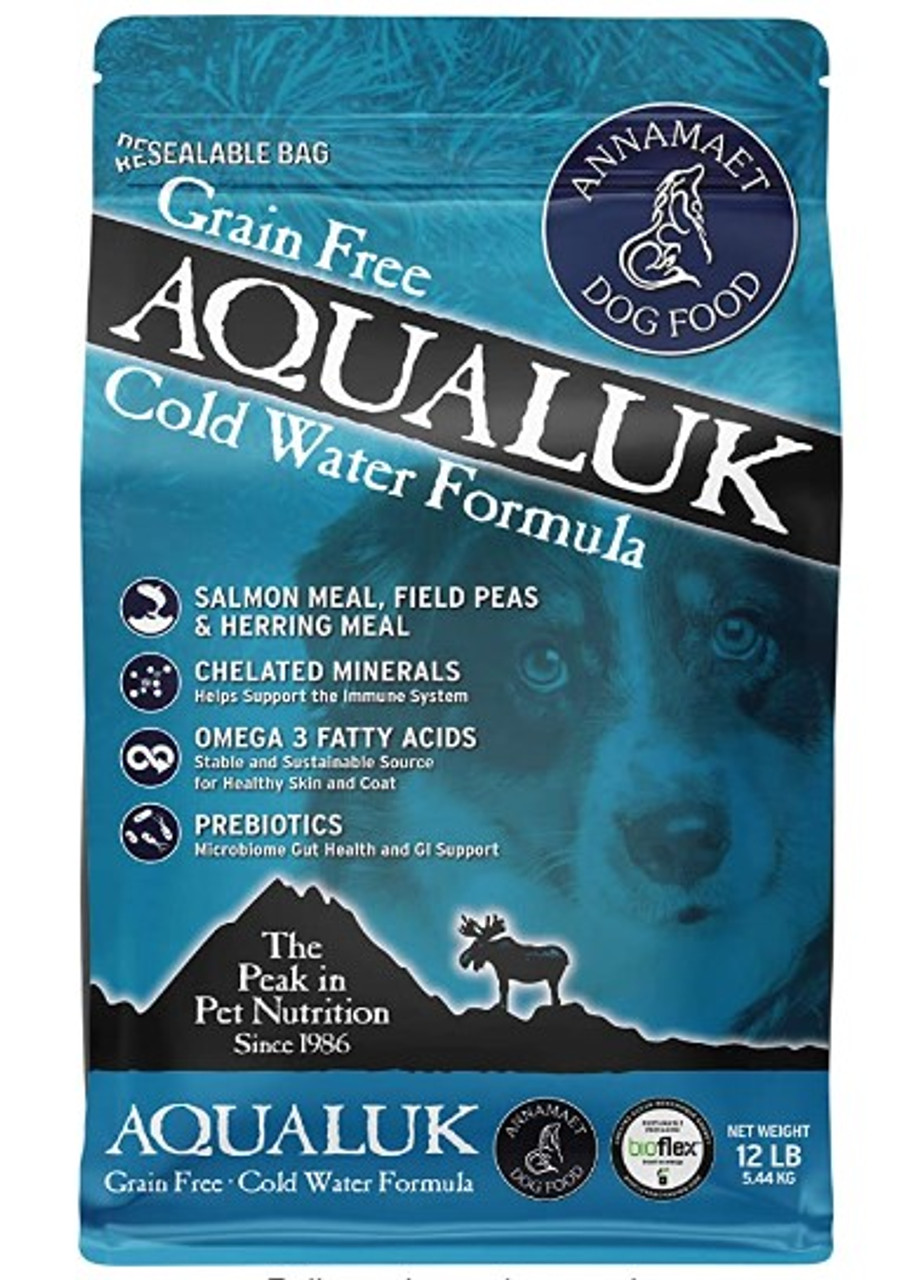 Annamaet Grain Free Aqualuk Cold Water Formula Dry Dog Food， 12 Lbs.