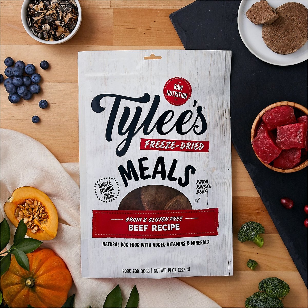 Tylee's Freeze-Dried Meals for Dogs， Beef Recipe