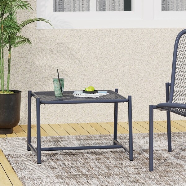 Bucknell Outdoor Iron Metal Mesh Side Table by Christopher Knight Home