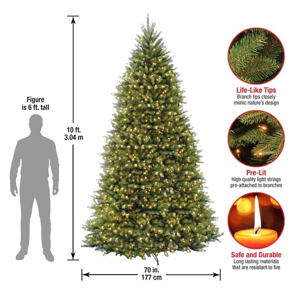 National Tree Dunhill 10 ft. Fir Tree with Clear Lights