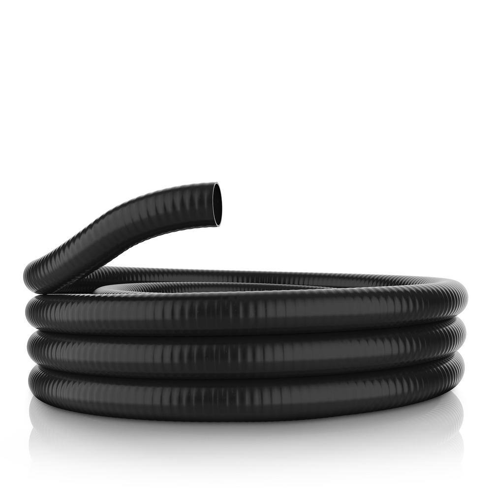 Alpine Corporation 1-12 in. x 50 ft. Schedule 40 Black PVC Ultra Flexible Hose for Koi Ponds Irrigation Water Gardens and More PH112BK-50