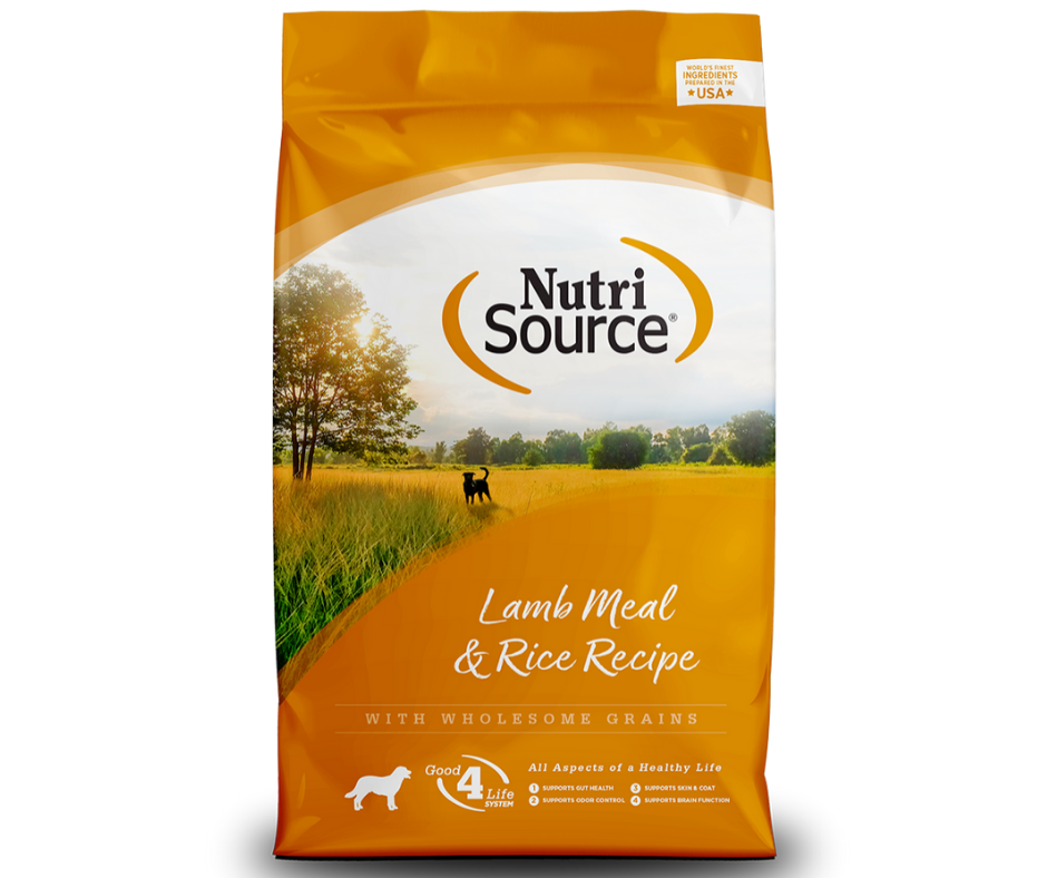 NutriSource - All Dog Breeds， All Life Stages Lamb Meal and Rice Recipe