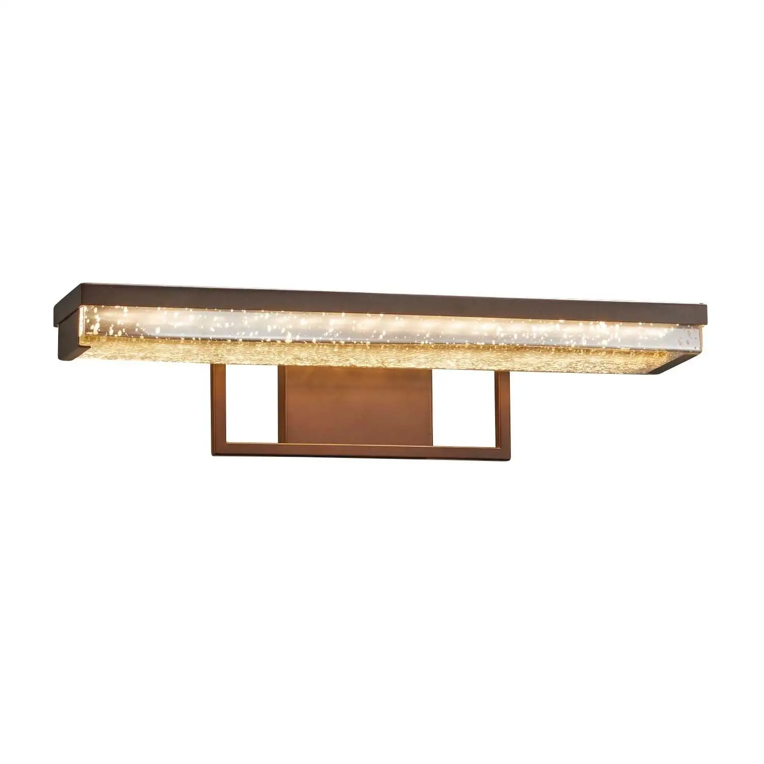 Copper Grove Eindhoven 20-inch Dark Bronze LED Linear Bath Light with Mercury Glass Shade