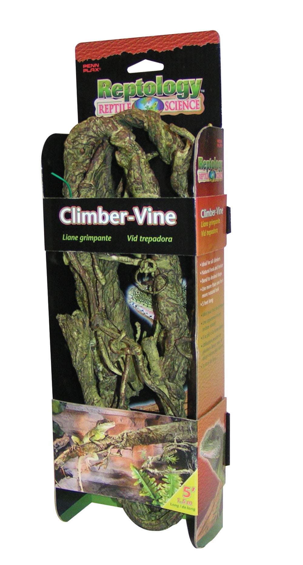 Penn-Plax Reptology Climber Vine for Reptiles – Green – 5 Feet