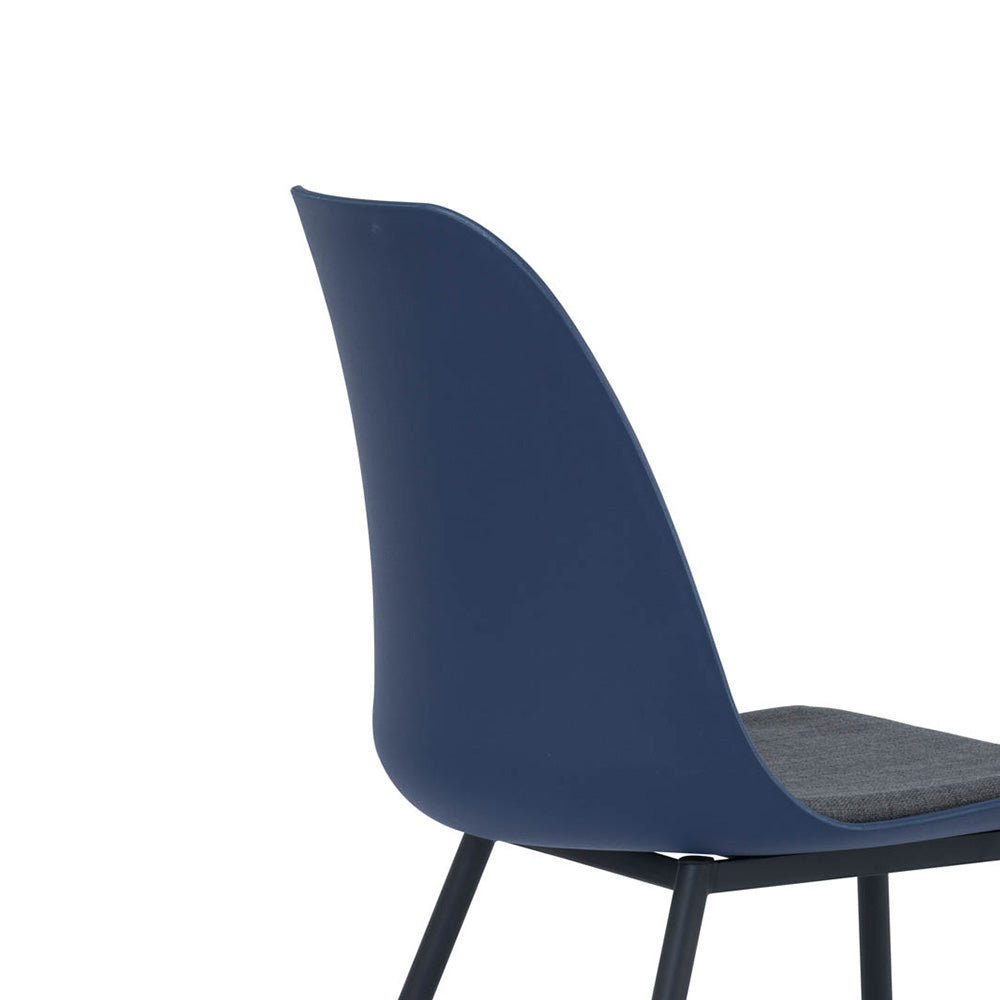 LAXMI Dining Chair - Midnight Blue & Black