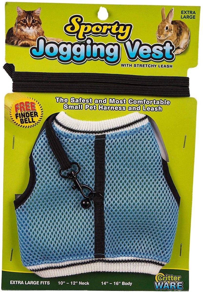 Ware Sporty Jogging Vest Small Animal Harness and Leash， Color Varies