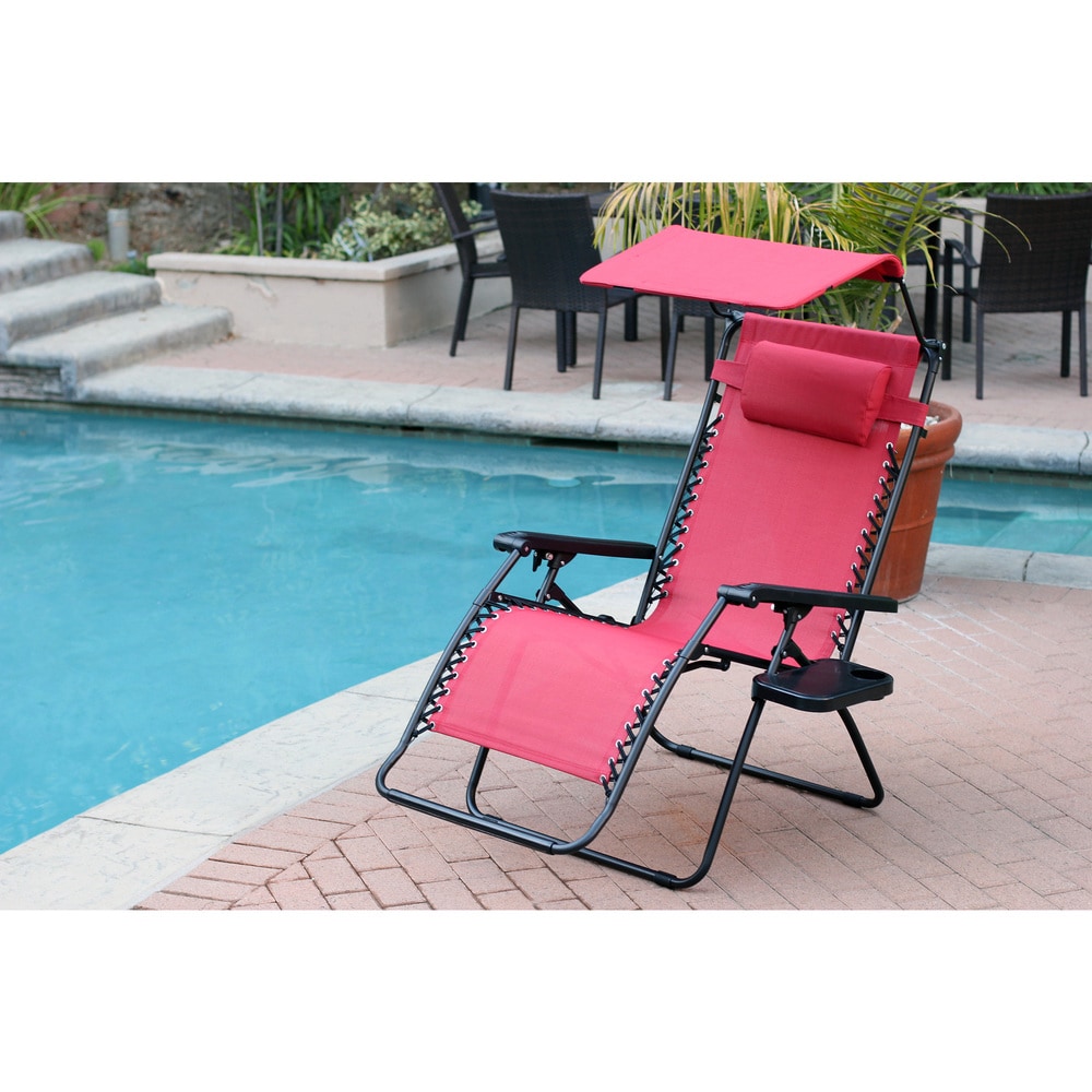 Garden City Oversized Zero Gravity Chair with Sunshade and Drink Tray by Havenside Home