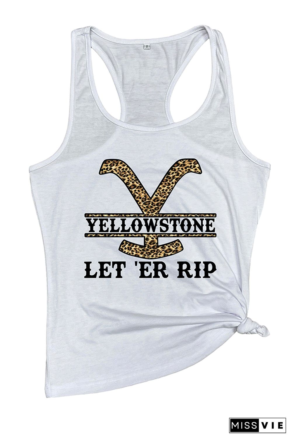 Yellowstone Print Sleeveless Tank Top Wholesale