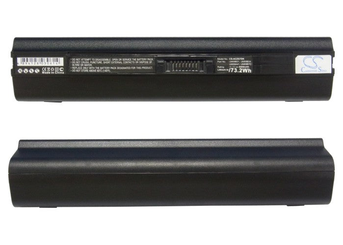 Acer Aspire One 531 Aspire One 751 A Black 6600mAh Replacement Battery BatteryClerkcom Laptop and Notebook