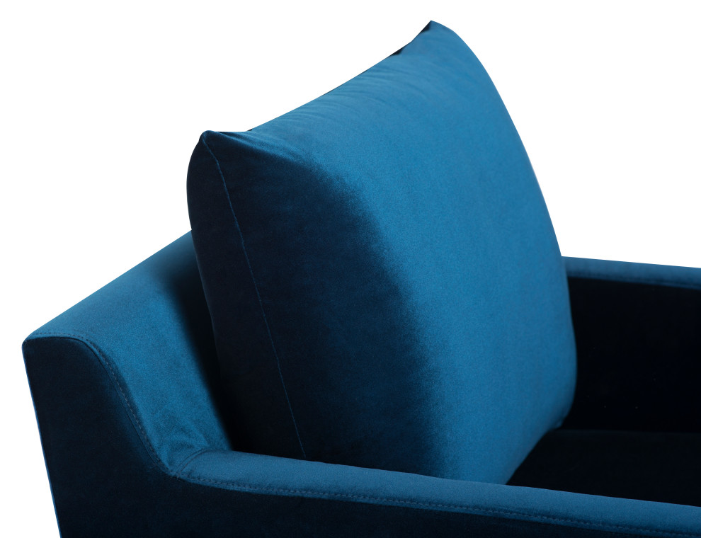 Anders Midnight Blue Single Seat Sofa   Midcentury   Armchairs And Accent Chairs   by Nuevo  Houzz