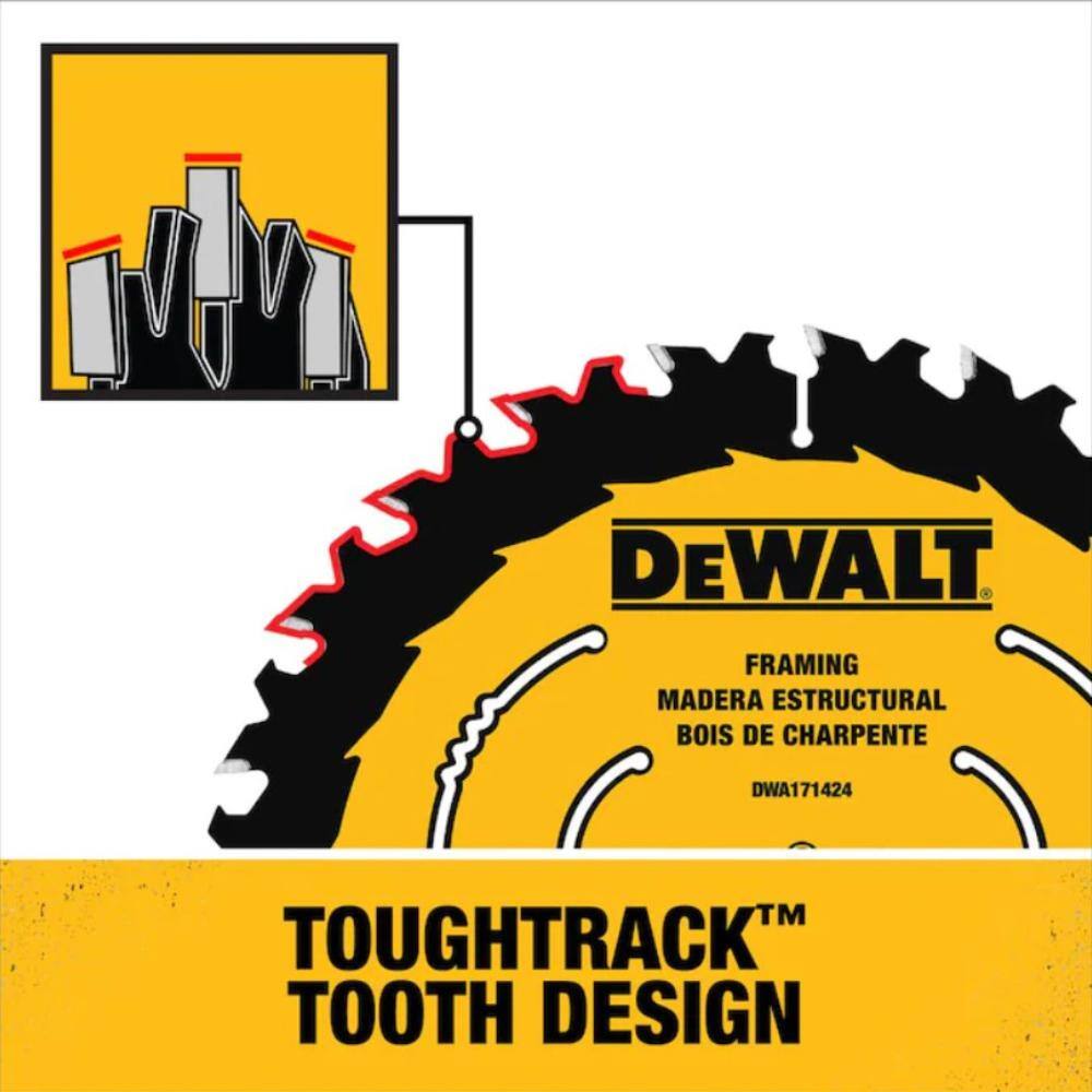 DW 7-14 in. 24-Tooth Circular Saw Blades (2-Pack) DWA1714242