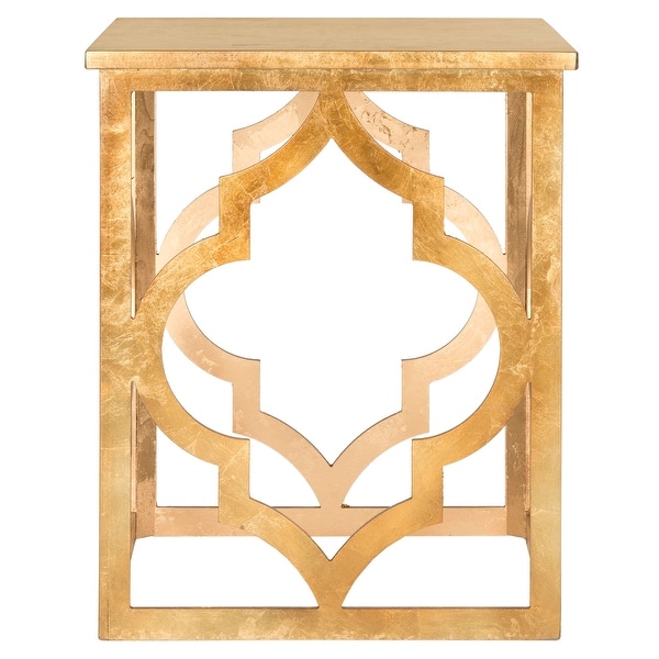 SAFAVIEH Milo Trellis Gold Leaf End Table - 18.8