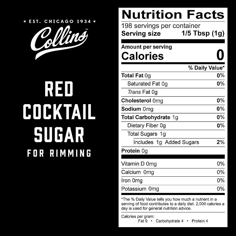 Collins 7 oz. Red Sugar