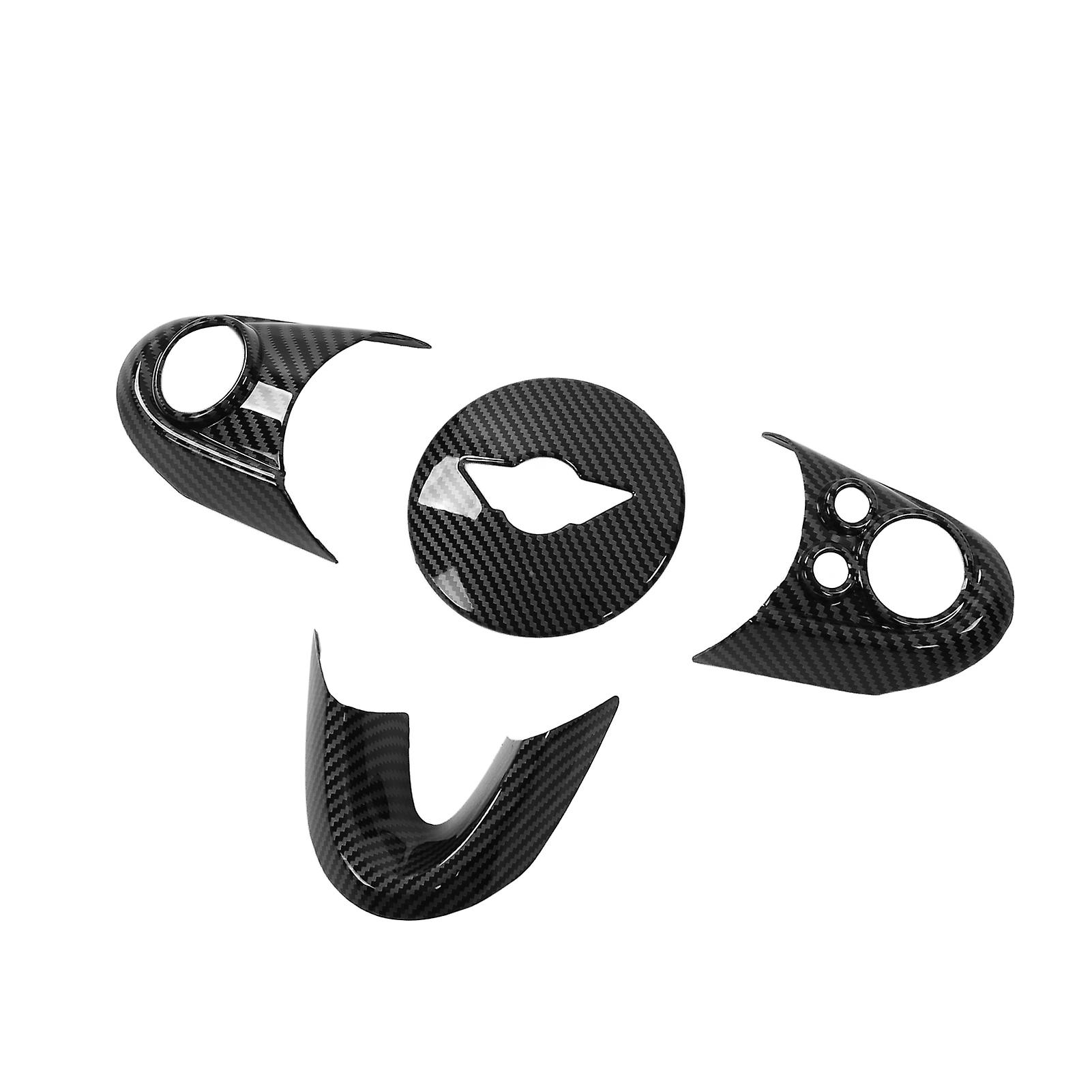 4pcs Carbon Fiber Style Steering Wheel Button Cover Trims Replacement For F55 F56 Hatchback 20142021