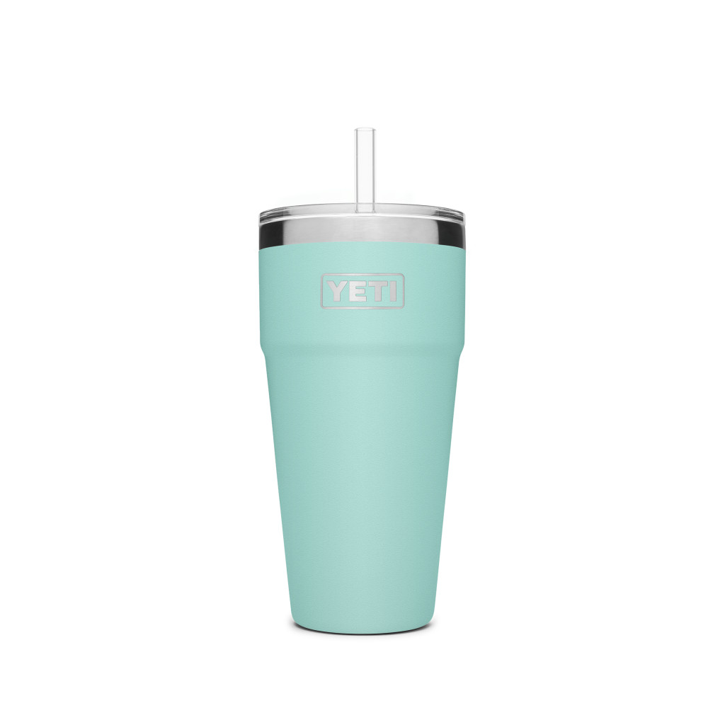 Yeti Rambler Stackable Cup with Straw Lid 26oz， Seafoam ;