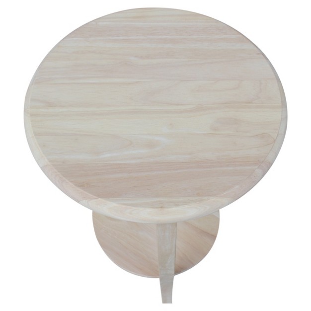 Cambria Solid Wood End Table White International Concepts