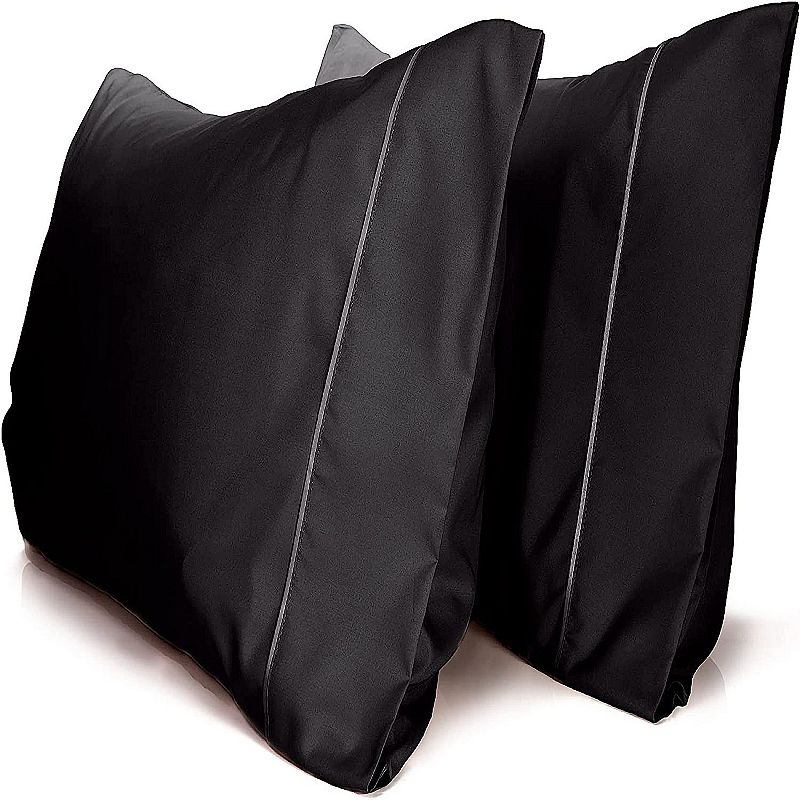 2PC Rayon From Ultra Soft Solid Performance Pillowcase Set - Luxclub