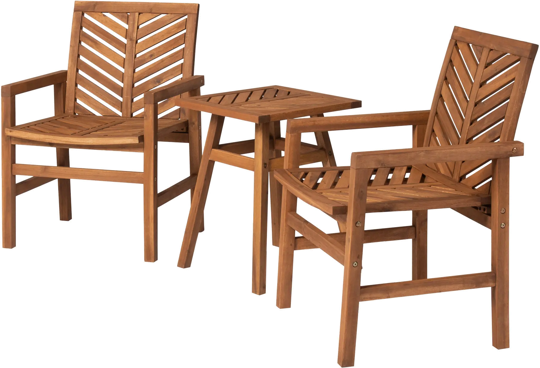 Vincent 3 Piece Natural Patio Chat Set - Walker Edison