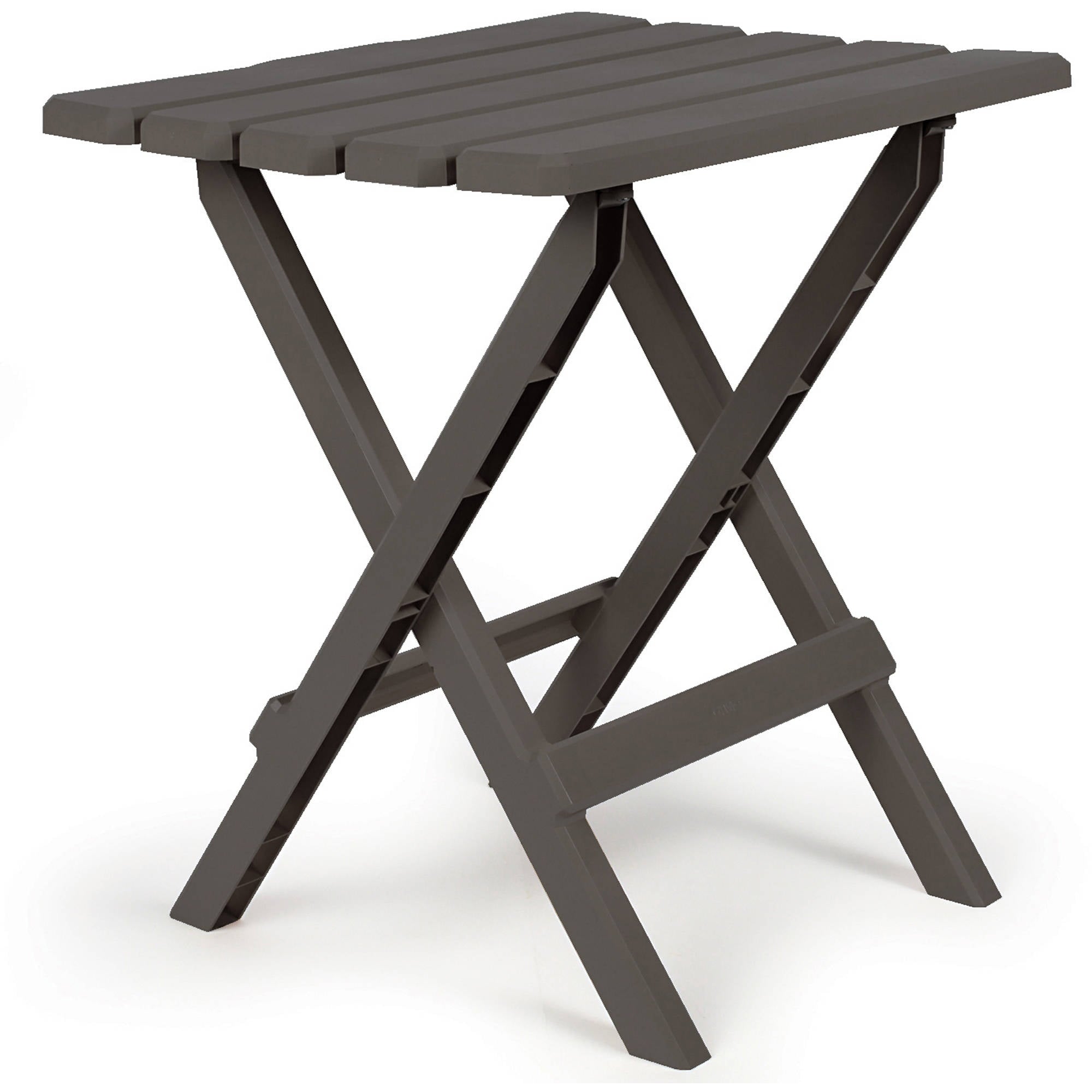 Camco 51885 Large Adirondack Portable Outdoor Folding Side Table - Charcoal