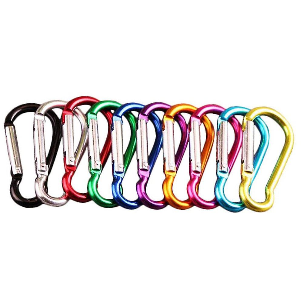 50Pcs Carabiner Aluminum Alloy Outdoor Buckle Solid Anti Skid Climbing Accessories Kettle Bag Backpack For Hiking