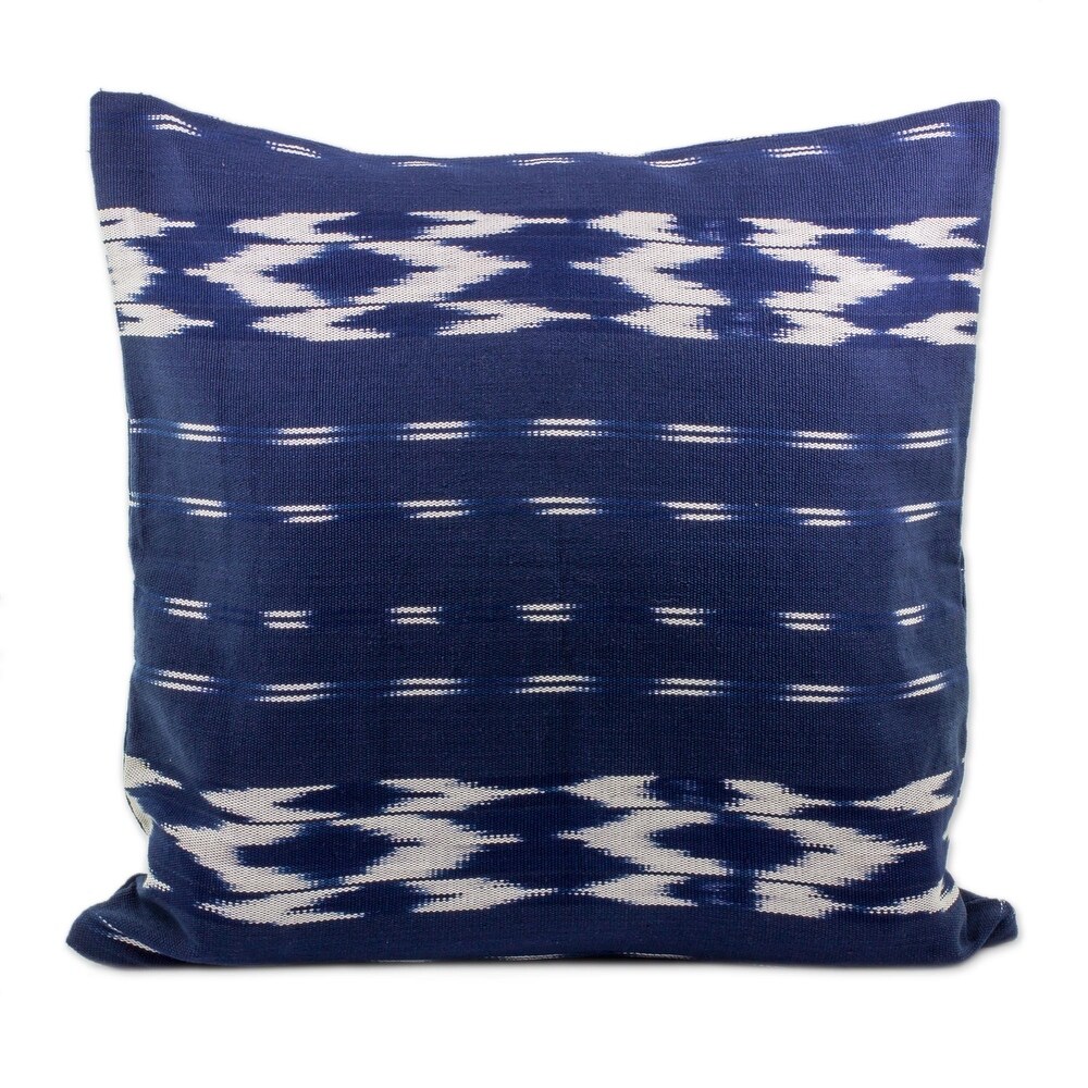 Novica Handmade Ocean Elegance Cotton Cushion Cover