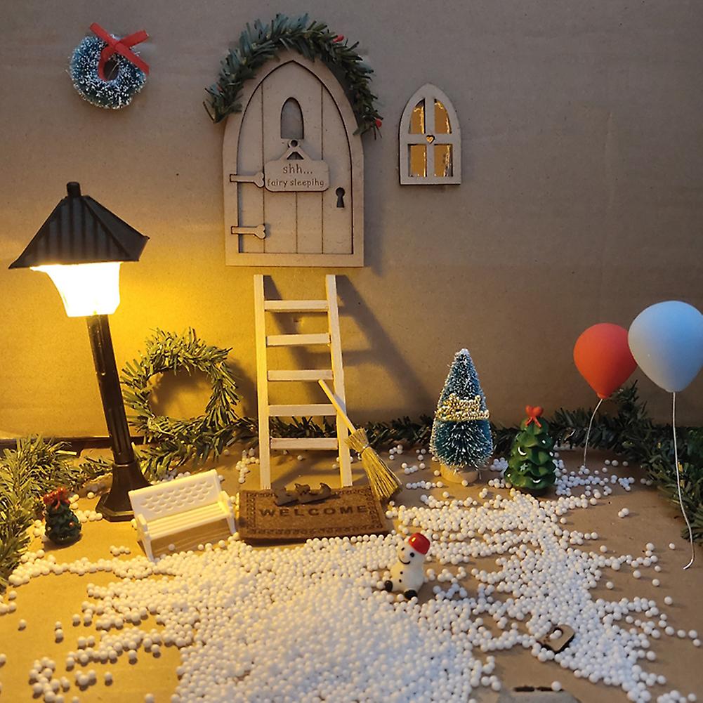 Christmas Simulation Furniture Doll House Decoration Accessories Model Ladder Lantern Bench Snowman Craft Set