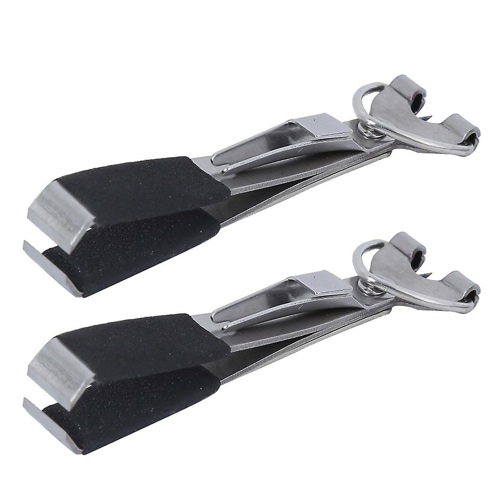 2pcs Fly Fishing Quick Knot Tool Fast Nail Knotter Lines Clipper Hook Eye Cleaner With Retractor