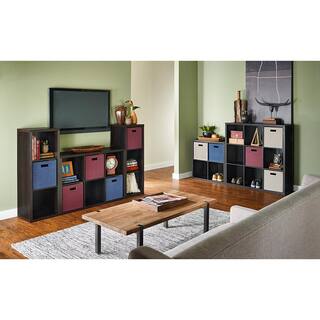 ClosetMaid 44 in. H x 30 in. W x 14 in. D Black Walnut Wood Look 6-Cube Storage Organizer 4109