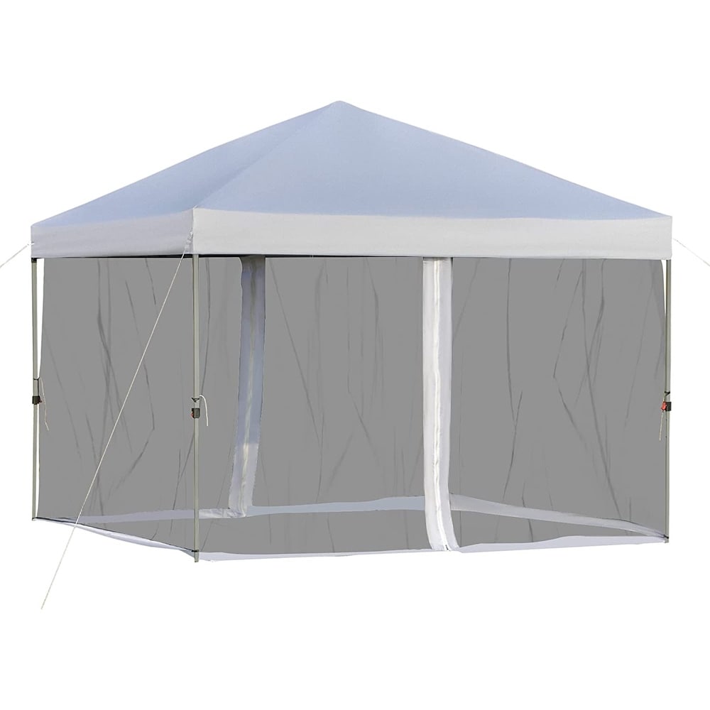 Portable Folding Tent Gazebo with Removable Sidewalls Mesh Curtains