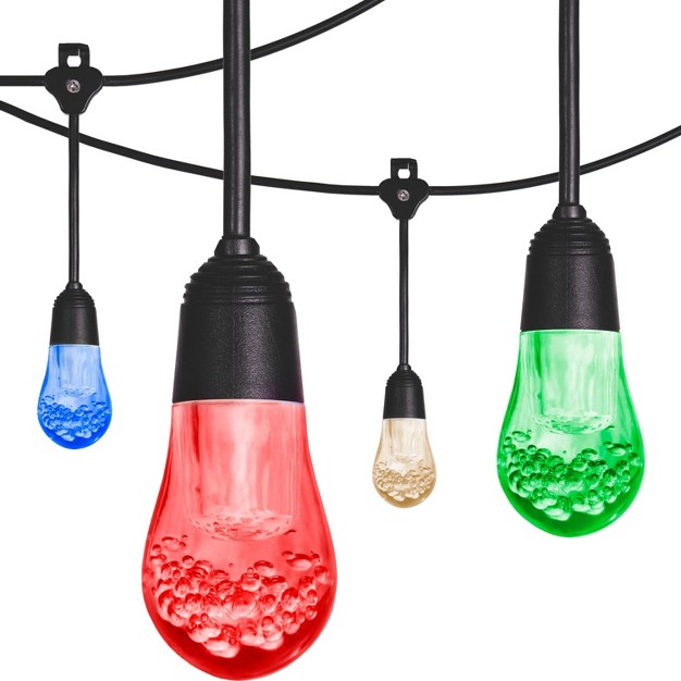 24ct Caf Outdoor String Lights Integrated Led Bulb Black Wire Enbrighten