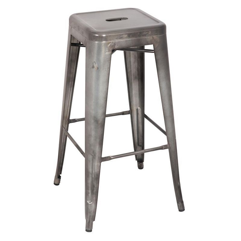 Chintaly Galvanized Steel Bar Stool  - Set Of 4