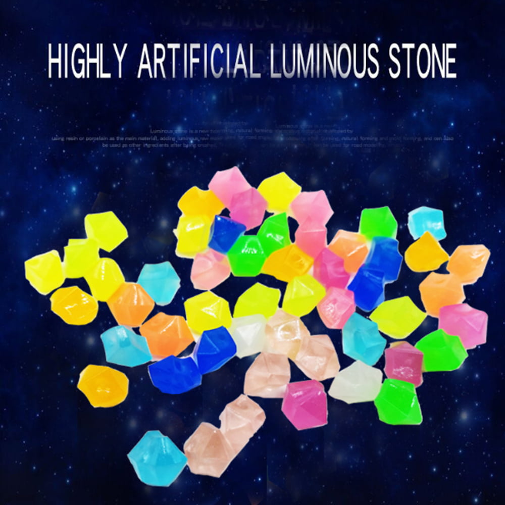 Willstar 300Pcs Luminous Stones,Glow in The Dark Garden Pebbles Rocks for Home Outdoor Walkways Garden